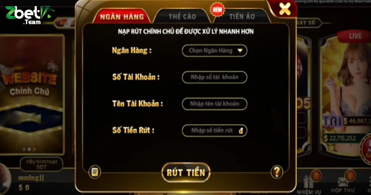 Hướng Dẫn Cách Rút Tiền Từ Game Bài Trực Tuyến Tại Zbet